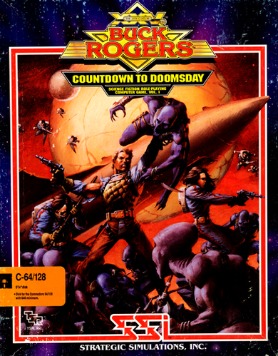 Buck Rogers Countdown to Doomsday box art for Commodore 64